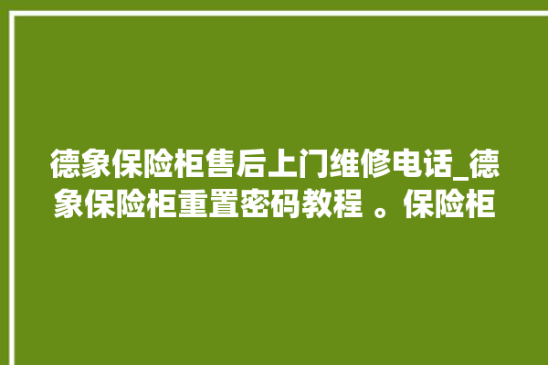 德象保险柜售后上门维修电话_德象保险柜重置密码教程 。保险柜