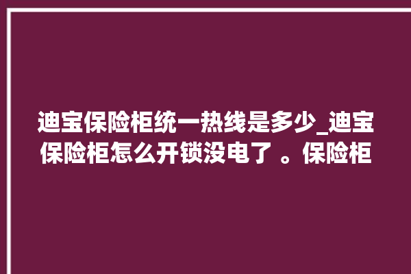 迪宝保险柜统一热线是多少_迪宝保险柜怎么开锁没电了 。保险柜