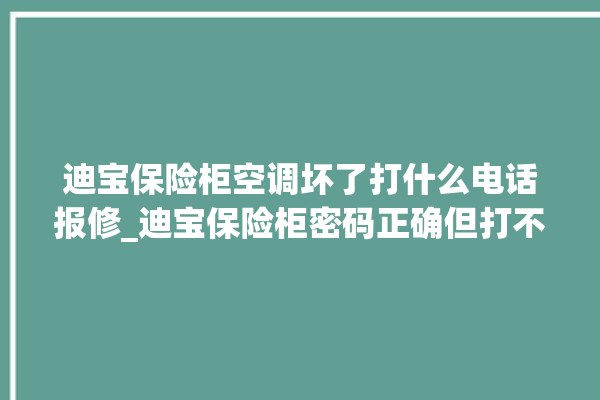 迪宝保险柜空调坏了打什么电话报修_迪宝保险柜密码正确但打不开 。保险柜