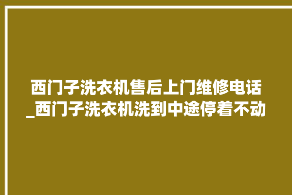 西门子洗衣机售后上门维修电话_西门子洗衣机洗到中途停着不动 。洗衣机