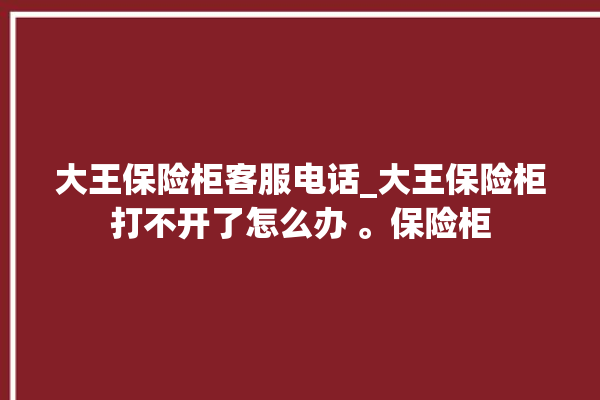 大王保险柜客服电话_大王保险柜打不开了怎么办 。保险柜