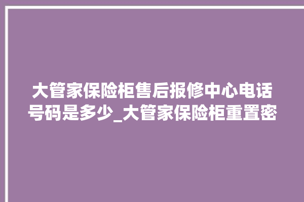 大管家保险柜售后报修中心电话号码是多少_大管家保险柜重置密码教程 。保险柜