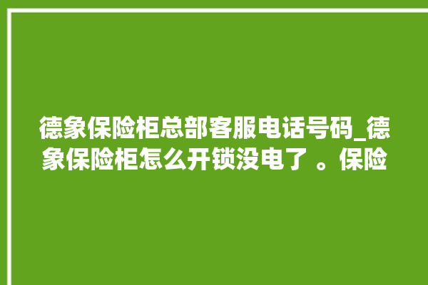 德象保险柜总部客服电话号码_德象保险柜怎么开锁没电了 。保险柜