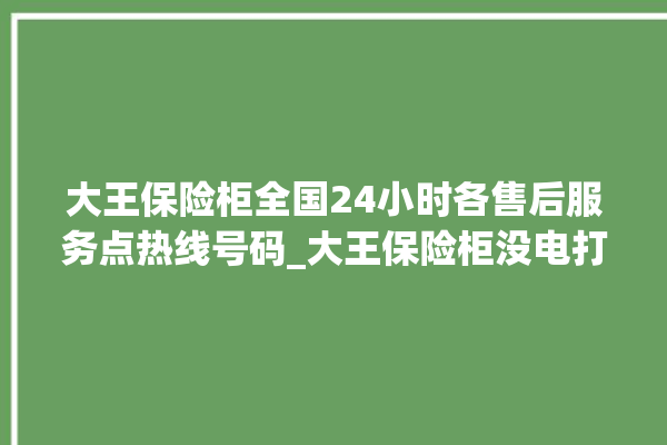 大王保险柜全国24小时各售后服务点热线号码_大王保险柜没电打不开了怎么办 。保险柜