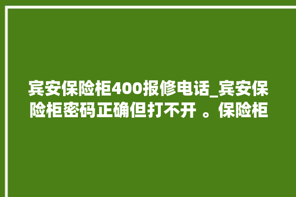 宾安保险柜400报修电话_宾安保险柜密码正确但打不开 。保险柜