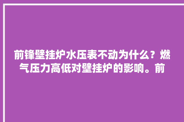 前锋壁挂炉水压表不动为什么？燃气压力高低对壁挂炉的影响。前锋_水压