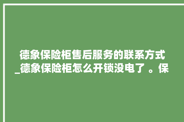 德象保险柜售后服务的联系方式_德象保险柜怎么开锁没电了 。保险柜