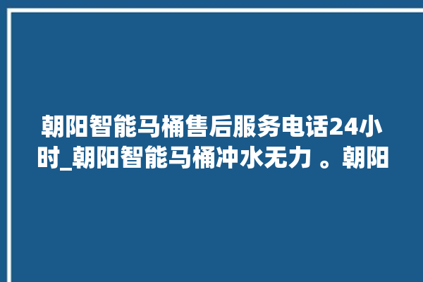 朝阳智能马桶售后服务电话24小时_朝阳智能马桶冲水无力 。朝阳