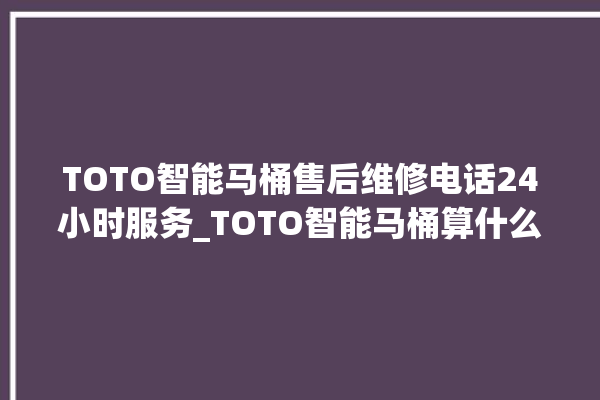 TOTO智能马桶售后维修电话24小时服务_TOTO智能马桶算什么档次 。马桶