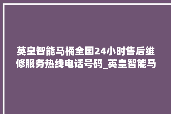 英皇智能马桶全国24小时售后维修服务热线电话号码_英皇智能马桶维修怎么拆卸 。马桶