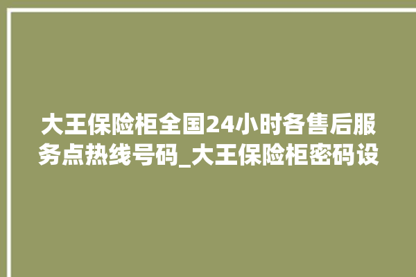 大王保险柜全国24小时各售后服务点热线号码_大王保险柜密码设置 。保险柜