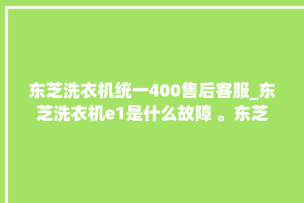 东芝洗衣机统一400售后客服_东芝洗衣机e1是什么故障 。东芝