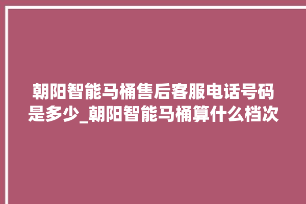 朝阳智能马桶售后客服电话号码是多少_朝阳智能马桶算什么档次 。朝阳