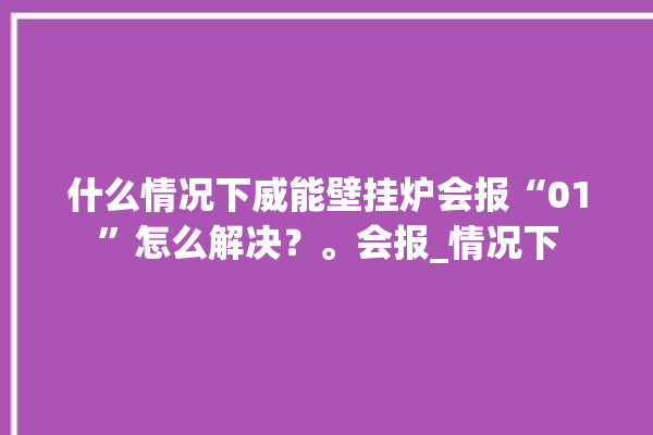 什么情况下威能壁挂炉会报“01”怎么解决？。会报_情况下