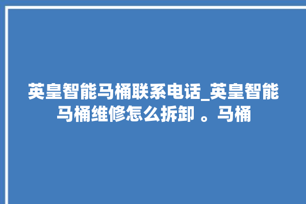 英皇智能马桶联系电话_英皇智能马桶维修怎么拆卸 。马桶