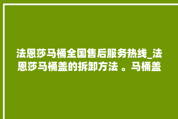 法恩莎马桶全国售后服务热线_法恩莎马桶盖的拆卸方法 。马桶盖