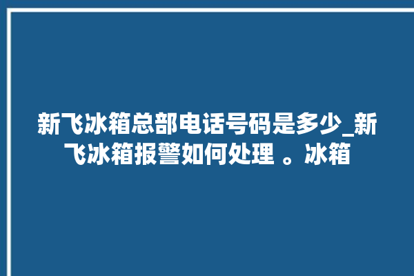 新飞冰箱总部电话号码是多少_新飞冰箱报警如何处理 。冰箱