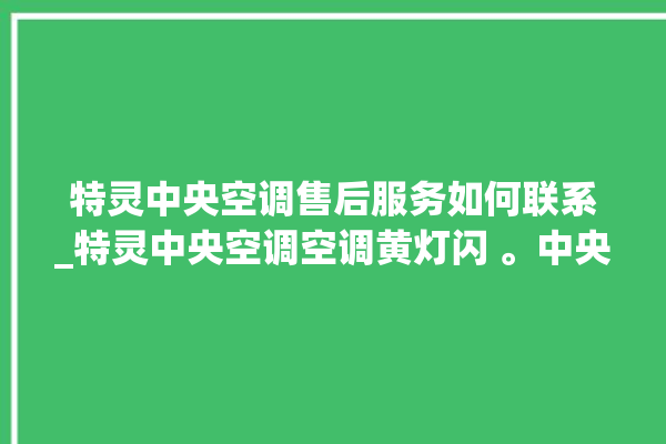 特灵中央空调售后服务如何联系_特灵中央空调空调黄灯闪 。中央空调