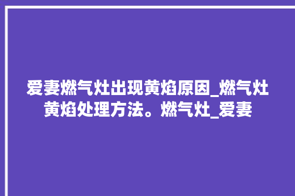 爱妻燃气灶出现黄焰原因_燃气灶黄焰处理方法。燃气灶_爱妻