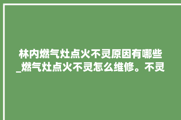 林内燃气灶点火不灵原因有哪些_燃气灶点火不灵怎么维修。不灵_燃气灶