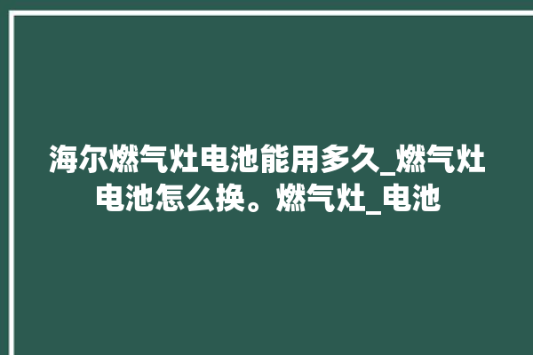 海尔燃气灶电池能用多久_燃气灶电池怎么换。燃气灶_电池