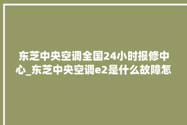 东芝中央空调全国24小时报修中心_东芝中央空调e2是什么故障怎么解决 。东芝