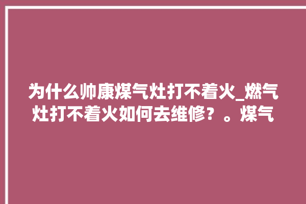 为什么帅康煤气灶打不着火_燃气灶打不着火如何去维修？。煤气灶_燃气灶