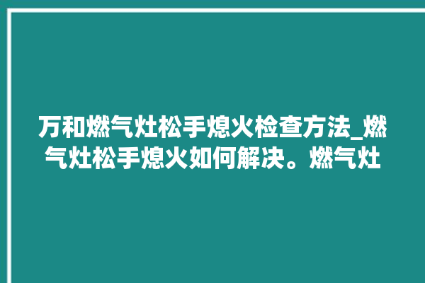 万和燃气灶松手熄火检查方法_燃气灶松手熄火如何解决。燃气灶_如何解决