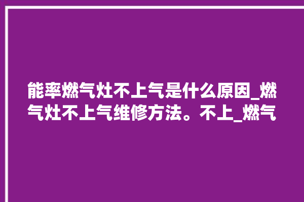 能率燃气灶不上气是什么原因_燃气灶不上气维修方法。不上_燃气灶