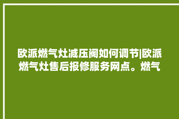 欧派燃气灶减压阀如何调节|欧派燃气灶售后报修服务网点。燃气灶_减压阀