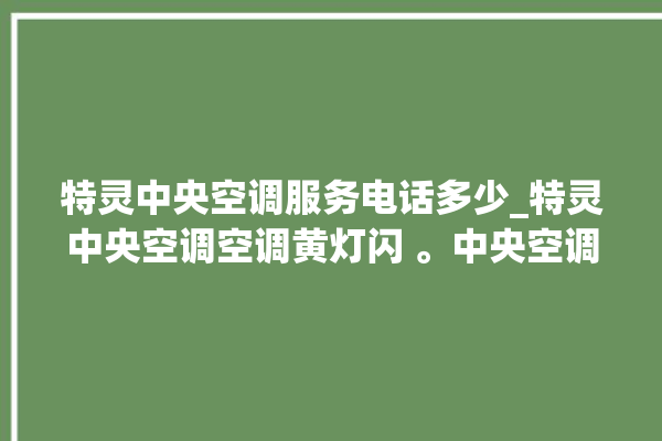 特灵中央空调服务电话多少_特灵中央空调空调黄灯闪 。中央空调