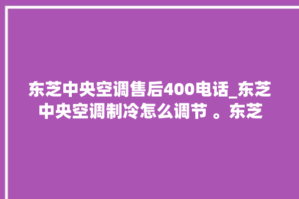 东芝中央空调售后400电话_东芝中央空调制冷怎么调节 。东芝