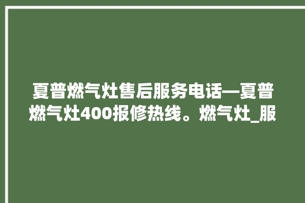 夏普燃气灶售后服务电话—夏普燃气灶400报修热线。燃气灶_服务电话