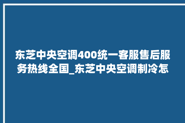 东芝中央空调400统一客服售后服务热线全国_东芝中央空调制冷怎么调节 。东芝