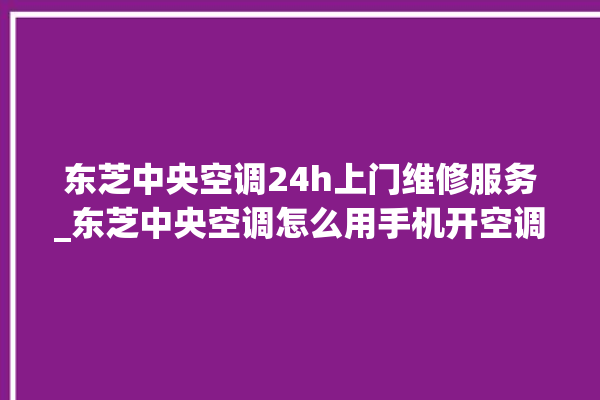 东芝中央空调24h上门维修服务_东芝中央空调怎么用手机开空调 。东芝