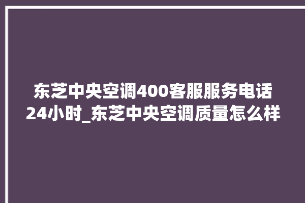 东芝中央空调400客服服务电话24小时_东芝中央空调质量怎么样用的久吗 。东芝