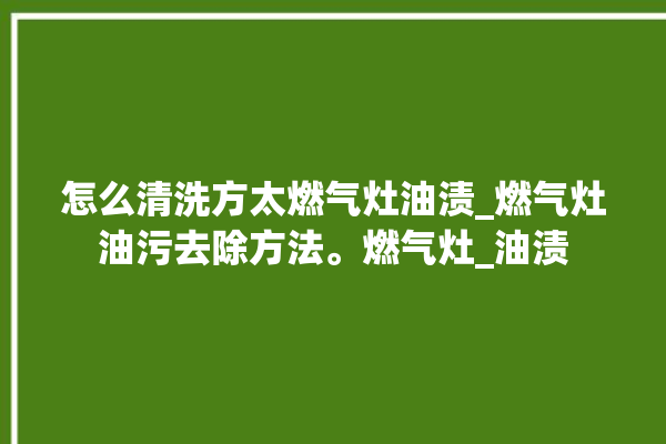 怎么清洗方太燃气灶油渍_燃气灶油污去除方法。燃气灶_油渍