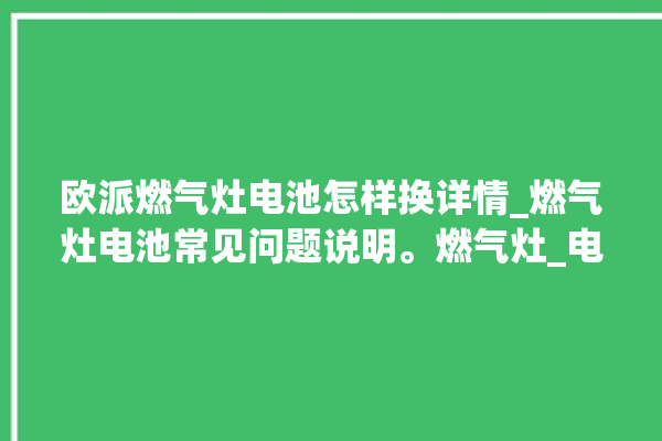 欧派燃气灶电池怎样换详情_燃气灶电池常见问题说明。燃气灶_电池