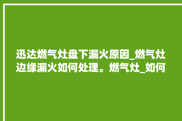 迅达燃气灶盘下漏火原因_燃气灶边缘漏火如何处理。燃气灶_如何处理