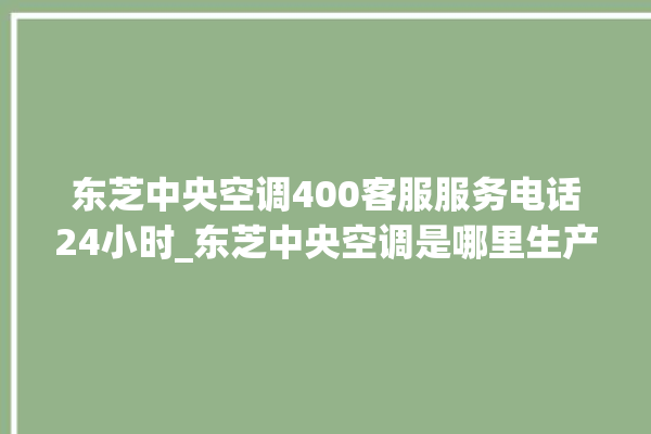 东芝中央空调400客服服务电话24小时_东芝中央空调是哪里生产的 。东芝