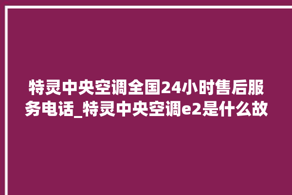 特灵中央空调全国24小时售后服务电话_特灵中央空调e2是什么故障怎么解决 。中央空调