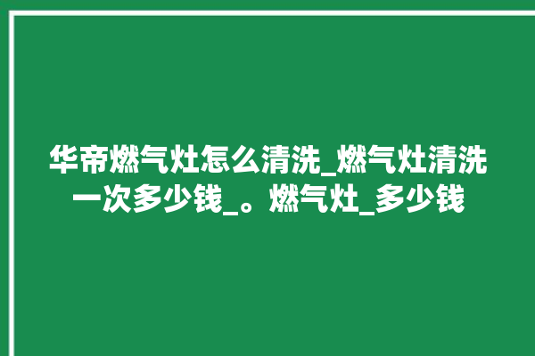 华帝燃气灶怎么清洗_燃气灶清洗一次多少钱_。燃气灶_多少钱