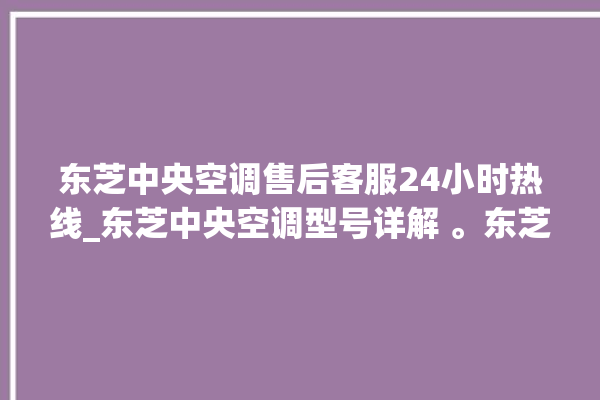 东芝中央空调售后客服24小时热线_东芝中央空调型号详解 。东芝