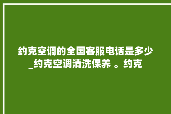 约克空调的全国客服电话是多少_约克空调清洗保养 。约克