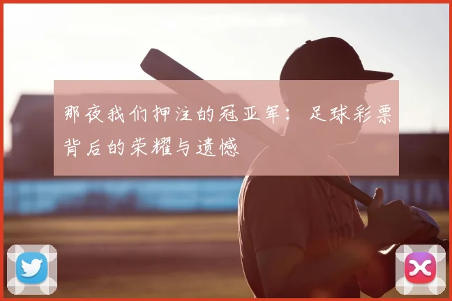 那夜我们押注的冠亚军：足球彩票背后的荣耀与遗憾